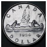 Canada Silver Dollar 1954