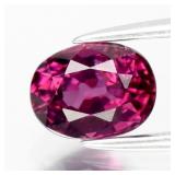 1.01ct 6.3x4.8mm Oval Natural Purplish Pink Rhodol