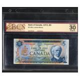 BCS VF30 Canada 1972 $5 Note
