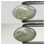 0.71ct Oval Cabochon Natural Green Cat's Eye Chrys