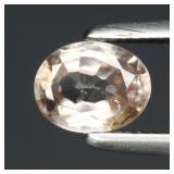 0.46ct 5x4mm Oval Natural Light Champagne Zircon -