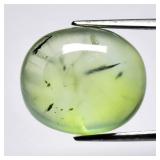 10.50ct 14.5x12.5mm Oval Cabochon Natural Green Pr