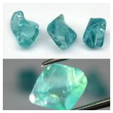 5.90ct 3pcs Lot Polished Rough Natural Green Blue