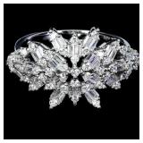 925 Sterling Silver Ring Baguette Simulated Cz Gem