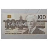 Canada $100 Banknote 1988 BC-60a-i Thiessen Crow
