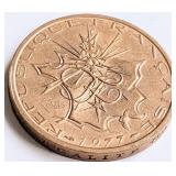 France 1977, 10 FRANCS coin 26mm 9.95g bronze