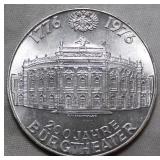 Austria 100 Shillings 1976 Burgtheater 200th Anniv