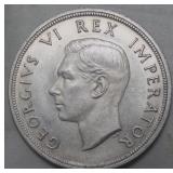 South Africa Five Schillings1947 .80 silver