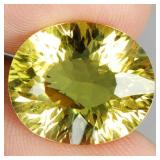 Oval Concave Cut Natural Unheated Lemon Quartz Bra