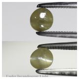 0.44ct Round Cabochon Natural Green Cat's Eye Chry