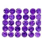 Round Cut Natural Top Rich Purple Amethyst Uruguay
