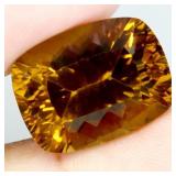 Antique Concave Cut Natural Unheated Cognac Quartz