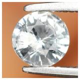 0.27ct Round Brilliant Natural Very Light Blue Aqu