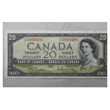 Canada $20 Banknote 1954 BC-41b Beattie Rasminsky