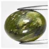 14.58ct 16x12.5mm Oval Cabochon Natural Green Idoc