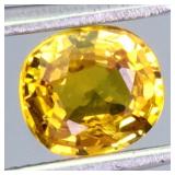 Oval Cut Natural Heated Yellow Sapphire Australia