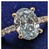 APPR $2000 10K Gold 1.81g Lab Diamond 1.1ct Size 5