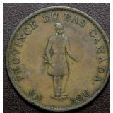 Cda Token LC-8A1 Quebec 1/2 Penny Bank Token 1837
