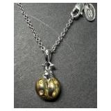 Silver 3.34g 17' Necklace Rhodium Plated