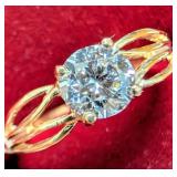 APPR $2500 10K Gold 1.45g Lab Diamond 0.55ct Size