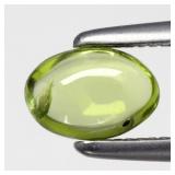 0.43ct 6x4mm Oval Cabochon Natural Green Peridot -