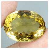 Oval Cut Natural Unheated Top Yellow Citrine Brazi