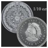 1/10oz .999 Silver GSM Aztec Round