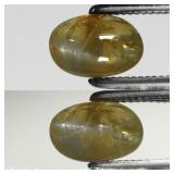 1.10ct Oval Natural Yellowish Green Cat's Eye Chry