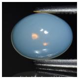 0.76ct 7.7x6mm Oval Cabochon Natural White Opal -
