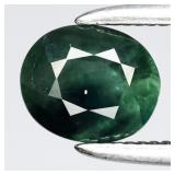 0.76ct 5.7x4.8mm Oval Natural Blue Green Sapphire