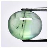 4.92ct 11.5x10mm Oval Cabochon Natural Green Prehn