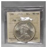 ICCS Canada Dollar 1935 MS-64