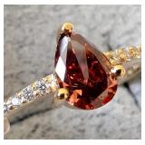 APPR $1645 10K Gold 1.81G Lab Pink Diamond 0.52+0.