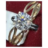 APPR $2500 10K Gold 1.45g Lab Diamond 0.55ct Silve
