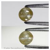 0.49ct Round Cabochon Natural Green Cat's Eye Chry