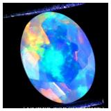 Oval Cut AAA Floral Flash Play Of Color Crystal Fi