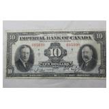 Imperial Bank of Canada $10 Banknote 1939 375-24-0