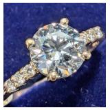 APPR $2100 10K Gold 1.77g Lab Diamond 1.18ct Size