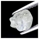 1.30ct 6.4x6mm Rough Unheated Very Light Green Sap