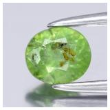 0.52ct 5x4.3mm Oval Brilliant Natural Green Demant
