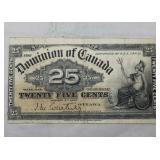 Dominion of Cda 25C Shinplaster 1900 Courtney DC-1