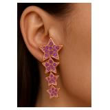 Silver 4.5g Cz Earrings Retail Value $120