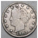 USA Liberty Head 5 Cents 1902