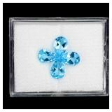 Pear Cut Natural Top Swiss Blue Topaz Africa 4pcs