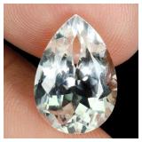 Pear Natural Unheated White Topaz Brazil 8.26 Ct 1