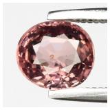 1.06ct 6x5.5mm VS Oval Natural Orangish Pink Malay