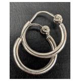 Silver Hoop Earrings Retail Value $30
