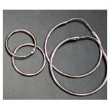 Silver 2 Hoop Earring Set Retail Value $50