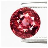 1.11ct 5.5mm Round Natural Purplish Pink Rhodolite