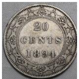 Canada Newfoundland 20 Cents 1894 Obv1